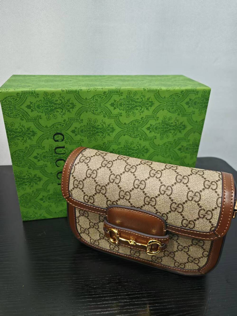 Gucci Horsebit 1955 Mini GG Canvas Crossbody Bag